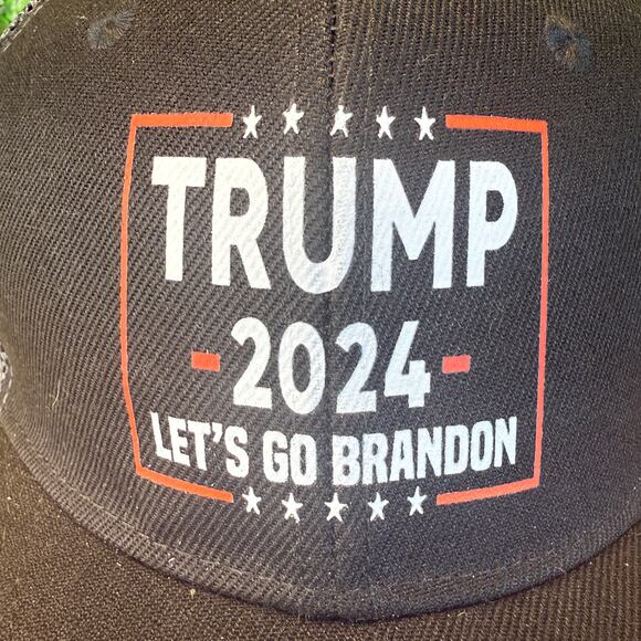 Trump 2024 Let's Go Brandon Trucker Mesh Snapback Hat Cap Black One Size - Picture 7 of 7